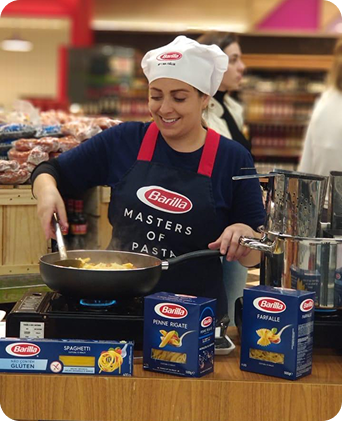 Barilla product demonstration at the point of sale